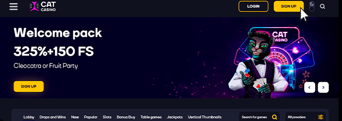 Приветственный бонус в Cat Casino, акции в Кэт Казино